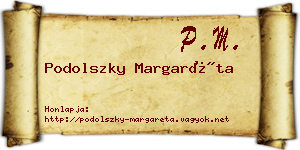 Podolszky Margaréta névjegykártya